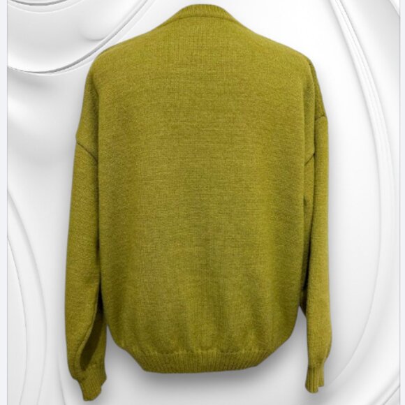 Olive Green Oversized Knit Sweater Size: L - Picture 4 of 7